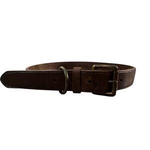 Calvin Klein Men's Brown Genuine Leather Buckle Belt